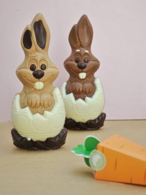 Conejo en huevo grande