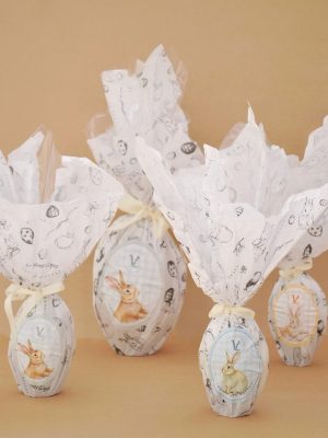 Huevos de chocolate blanco